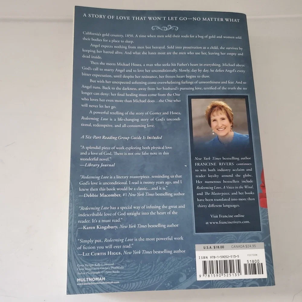 Redeeming Love Francine Rivers Trade Paperback Christian Fiction Novel 1850s